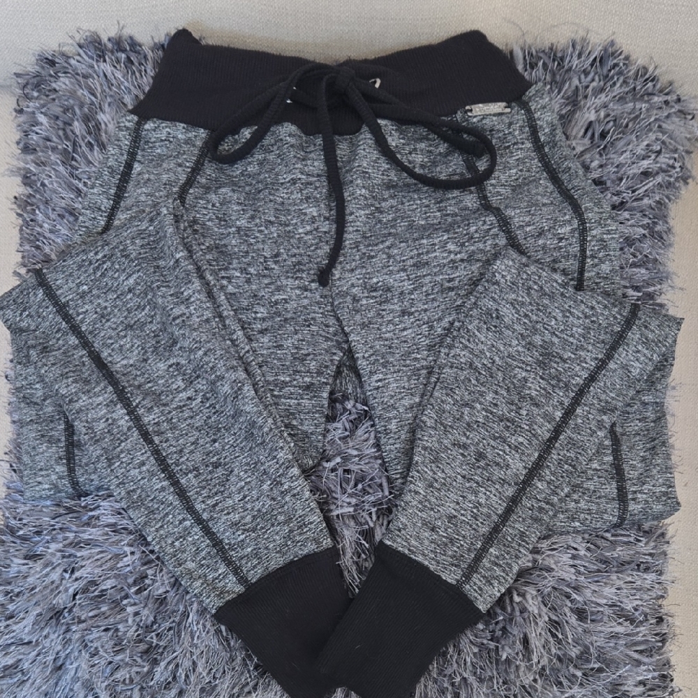 Gray and Black Jogger Pants